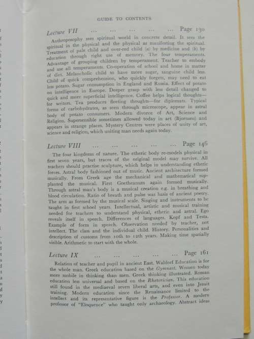 Human Values in Eduaction, Lectures 1924 - Rudolf Steiner