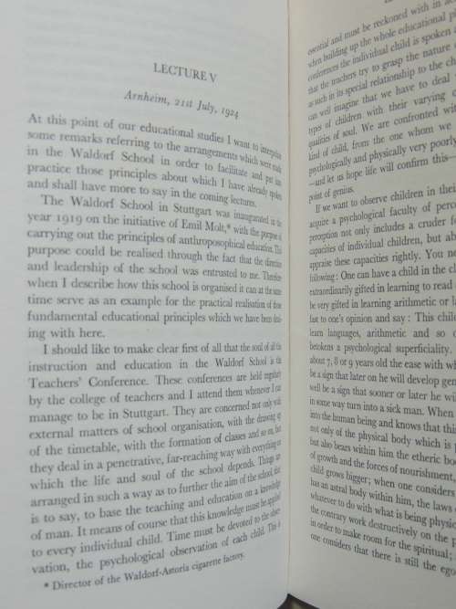 Human Values in Eduaction, Lectures 1924 - Rudolf Steiner