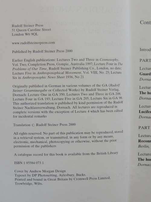 Guardian Angels - Connecting with our Spiritual  Guides nd Helpers - Rudolf Steiner