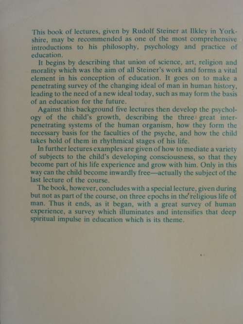 A Modern Art of Education, Lectures 1923 - Rudolf Steiner