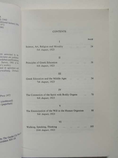 A Modern Art of Education, Lectures 1923 - Rudolf Steiner