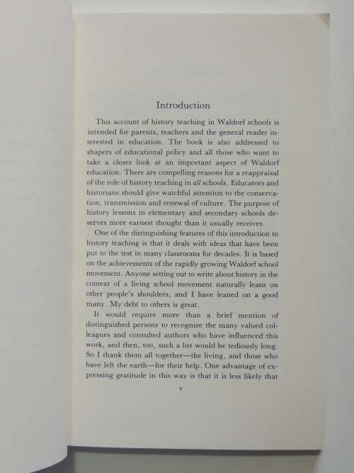 The Waldorf School Approch to HistoryWerner Glas