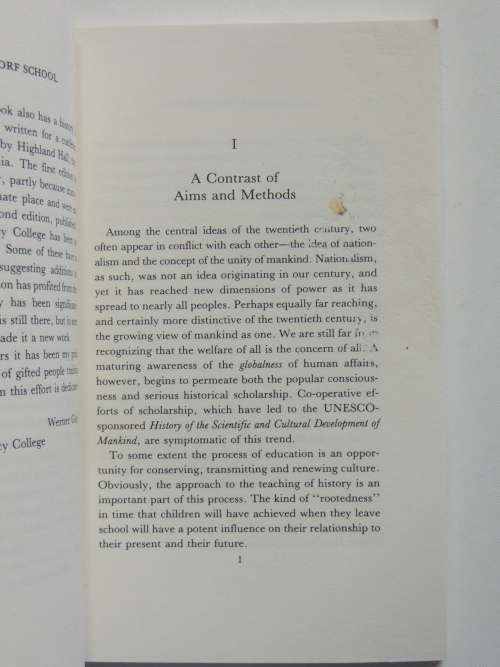 The Waldorf School Approch to HistoryWerner Glas