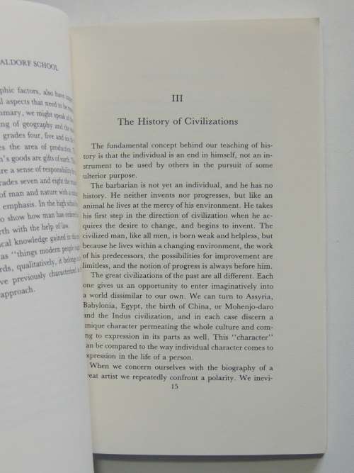 The Waldorf School Approch to HistoryWerner Glas