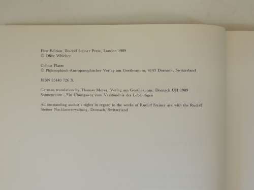 Sun  Space - Science at a Threshold of Spiritual Understanding - Olive Whicher