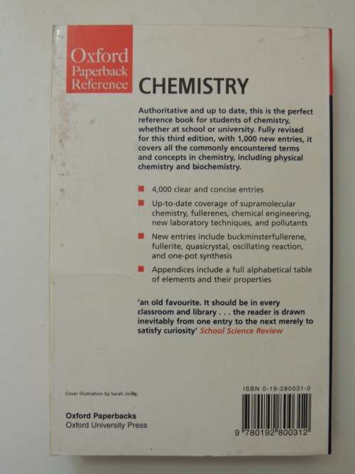 Oxford Dictionary Of Chemistry - ed John Daintith