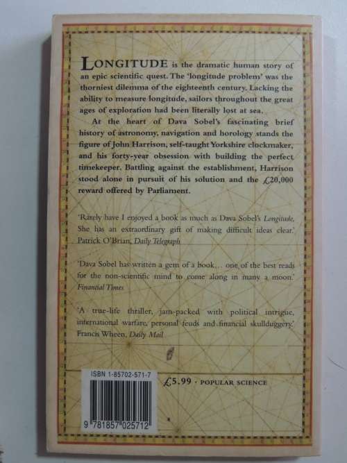 Longitude,..True Story Of...Genius Who Solved The Greatest Scientific Problem Of.. Time - Dava Sobel