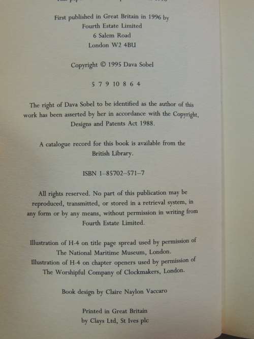 Longitude,..True Story Of...Genius Who Solved The Greatest Scientific Problem Of.. Time - Dava Sobel