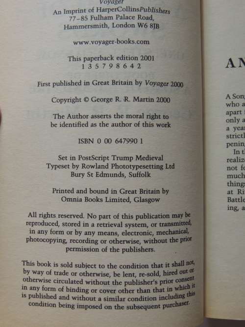 1. Steel and Snow Book 3 Part 1 of A Song of Ice and Fire - George RR Martin