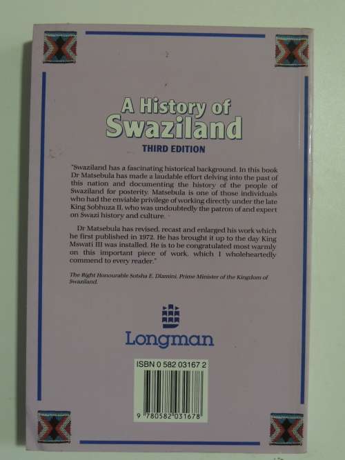 A History of Swaziland - Dr JSM Matsebula  3rd Edition