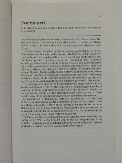 A History of Swaziland - Dr JSM Matsebula  3rd Edition