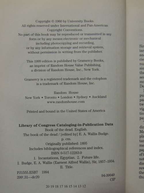 The Book of the Dead, The Hieroglyphic Transcript & Translation into Englishof the Ancient Egyptian