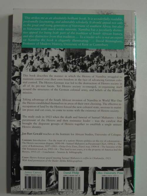 Herero Heroes, A Socio-Political History of the Herero of Namibia 1890-1923 - Jan-Bart Gewald