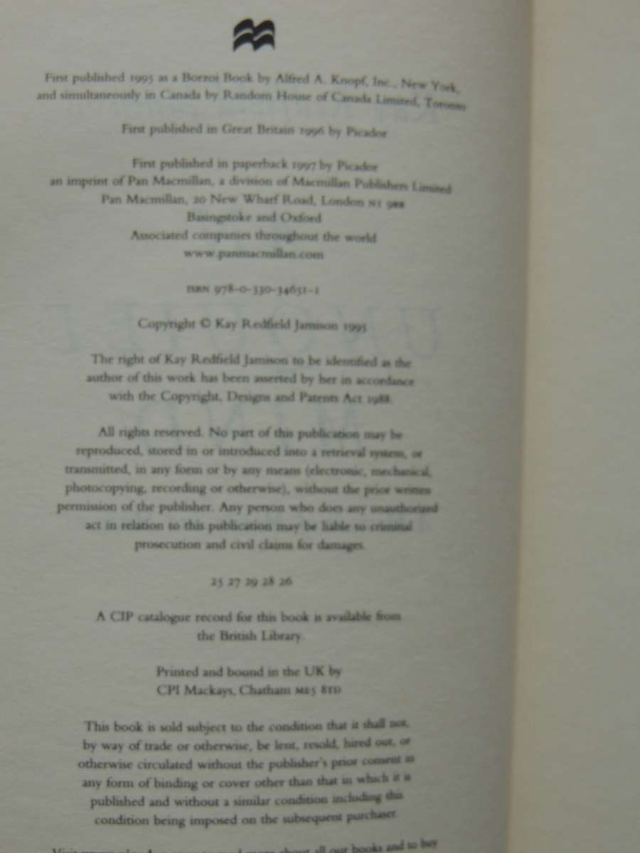 An Unquiet Mind, A Memoir of Moods & Madness - Kay Redfield Jamison