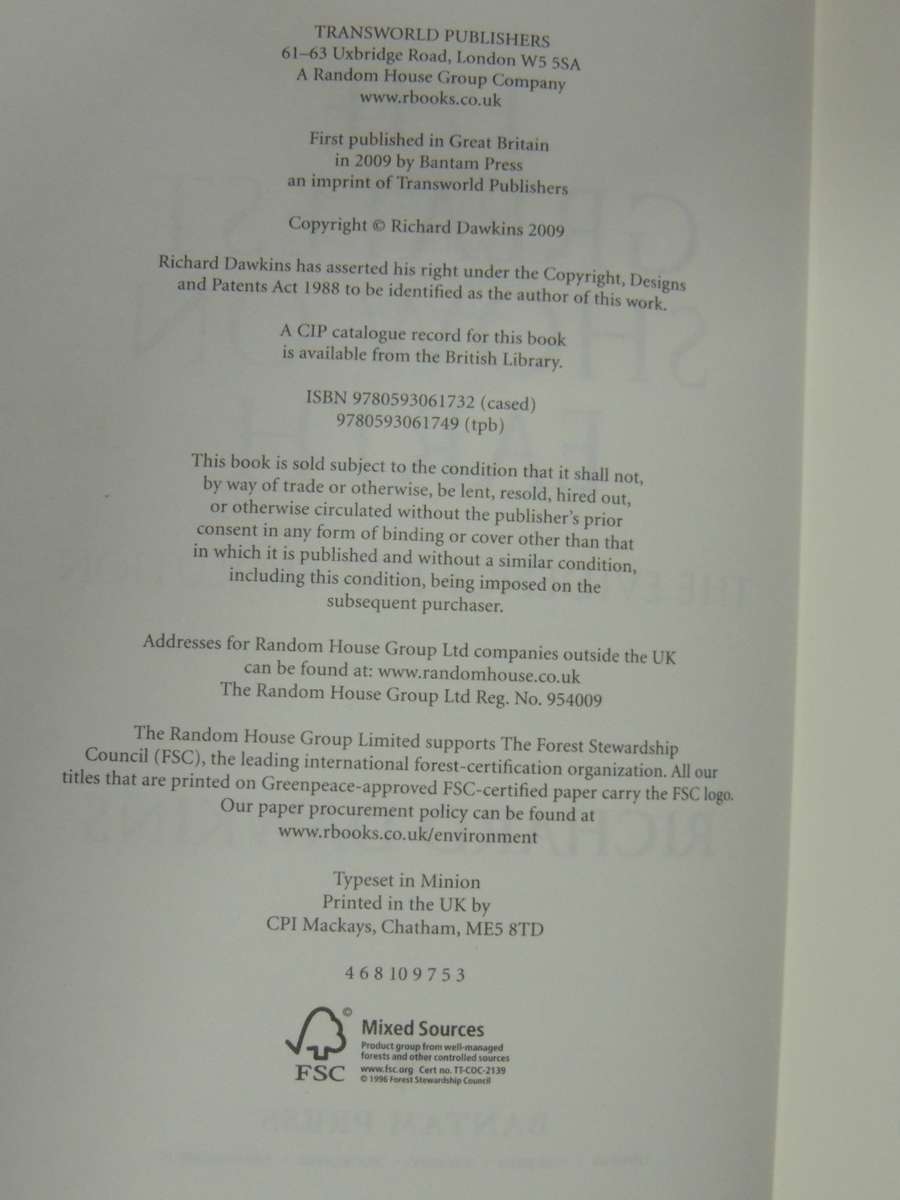 The Greatest Show on Earth, The Evidence for Evolution- Richard Dawkins  HARD COVER