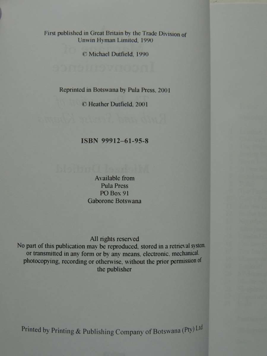 A Marriage of Inconveniance: The Persecution of Seretse & Ruth Khama - Michael Dutfield