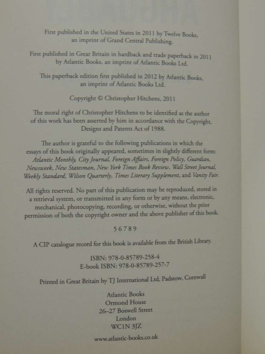 Arguably - Christopher Hitchens