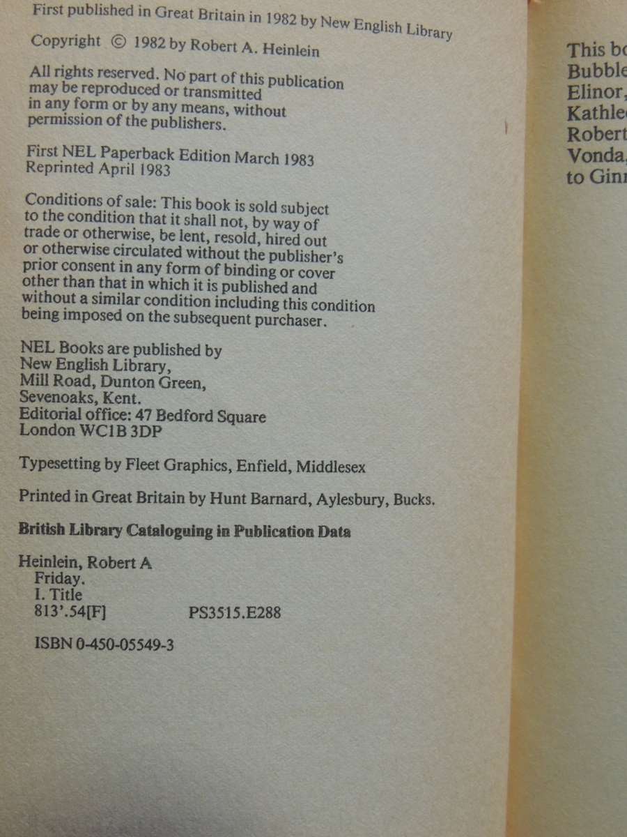 Friday - Robert A Heinlein