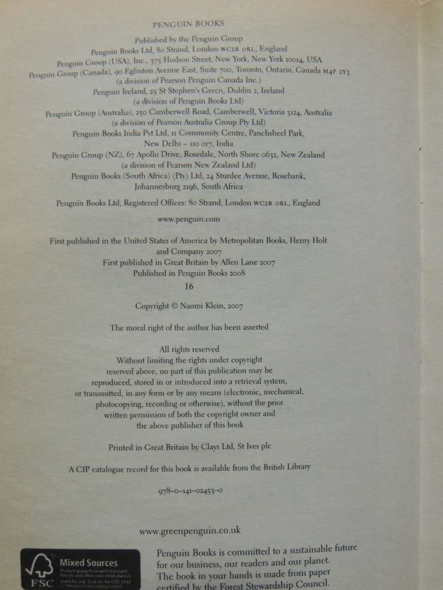 The Shock Doctrine - Naomi Klein