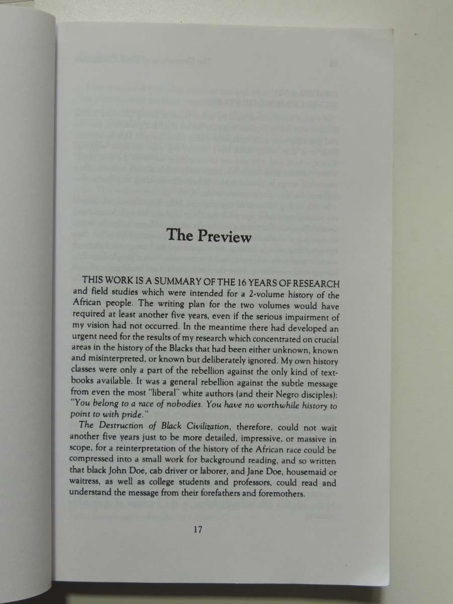 The Destruction of Black Civilization, Great Issues of a Race 4500 BC - 2000AD - Chancellor Willia