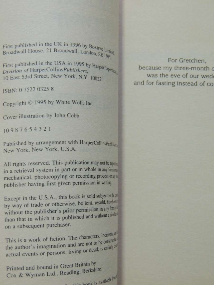 The World of Darkness - Werewolf - Conspicuous Consumption - Stewart von Allmen