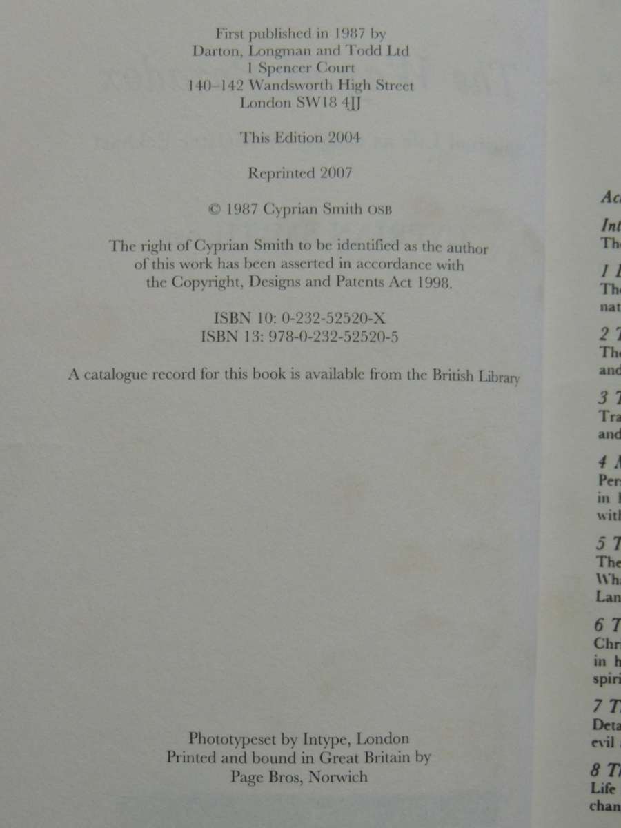 The Way Of Paradox - Spiritual Life As Taught By Meister Eckhart - Cyprian Smith OSB