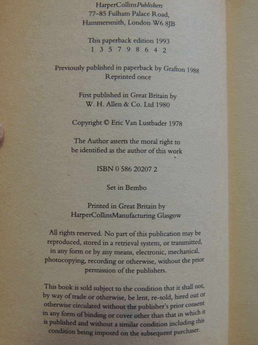 Shallows Of Night - Volume 2 Chronicles Of The Sunset Warrior - Eric Lustbader