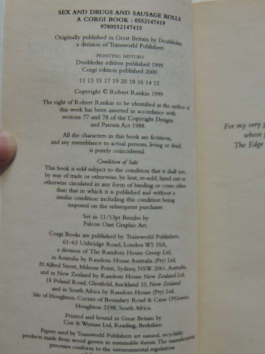 Sex And Drugs And Sausage Rolls - Robert Rankin