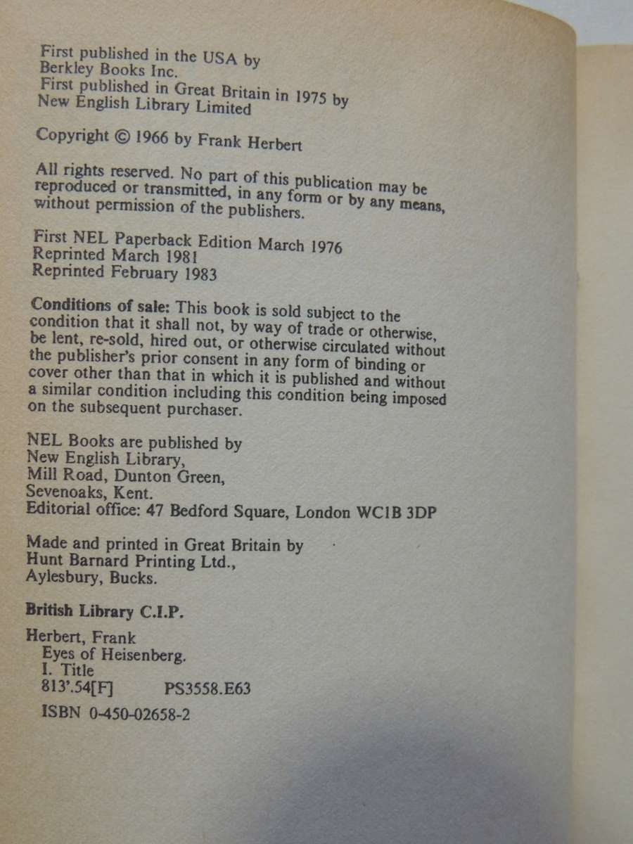 The Eyes Of Heisenberg - Frank Herbert
