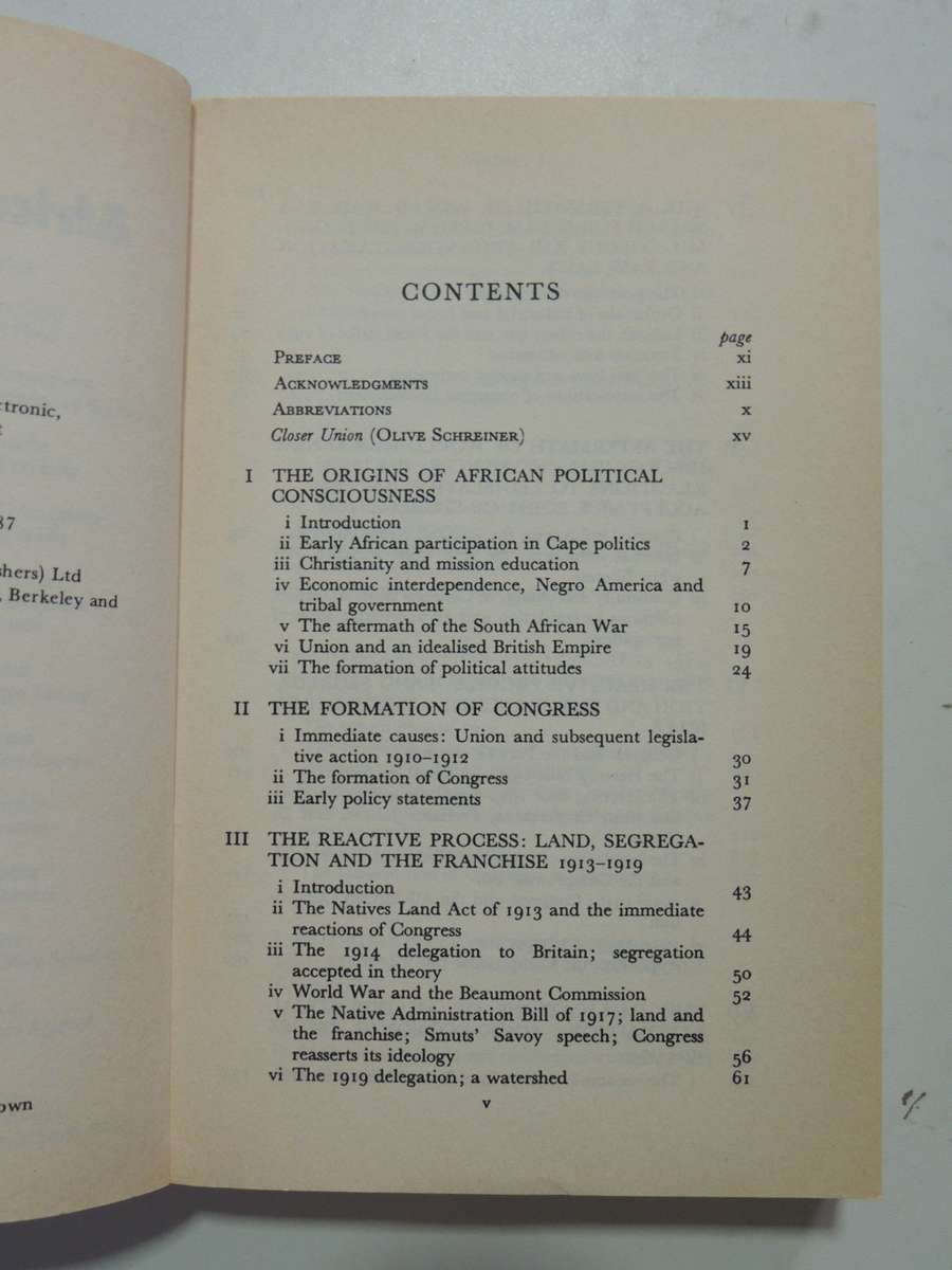 The Rise Of African Nationalism In South Africa - Peter Walshe     SCARCE!
