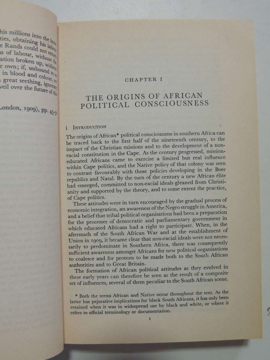 The Rise Of African Nationalism In South Africa - Peter Walshe     SCARCE!