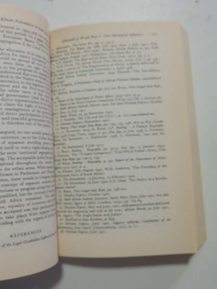 The Rise Of African Nationalism In South Africa - Peter Walshe     SCARCE!