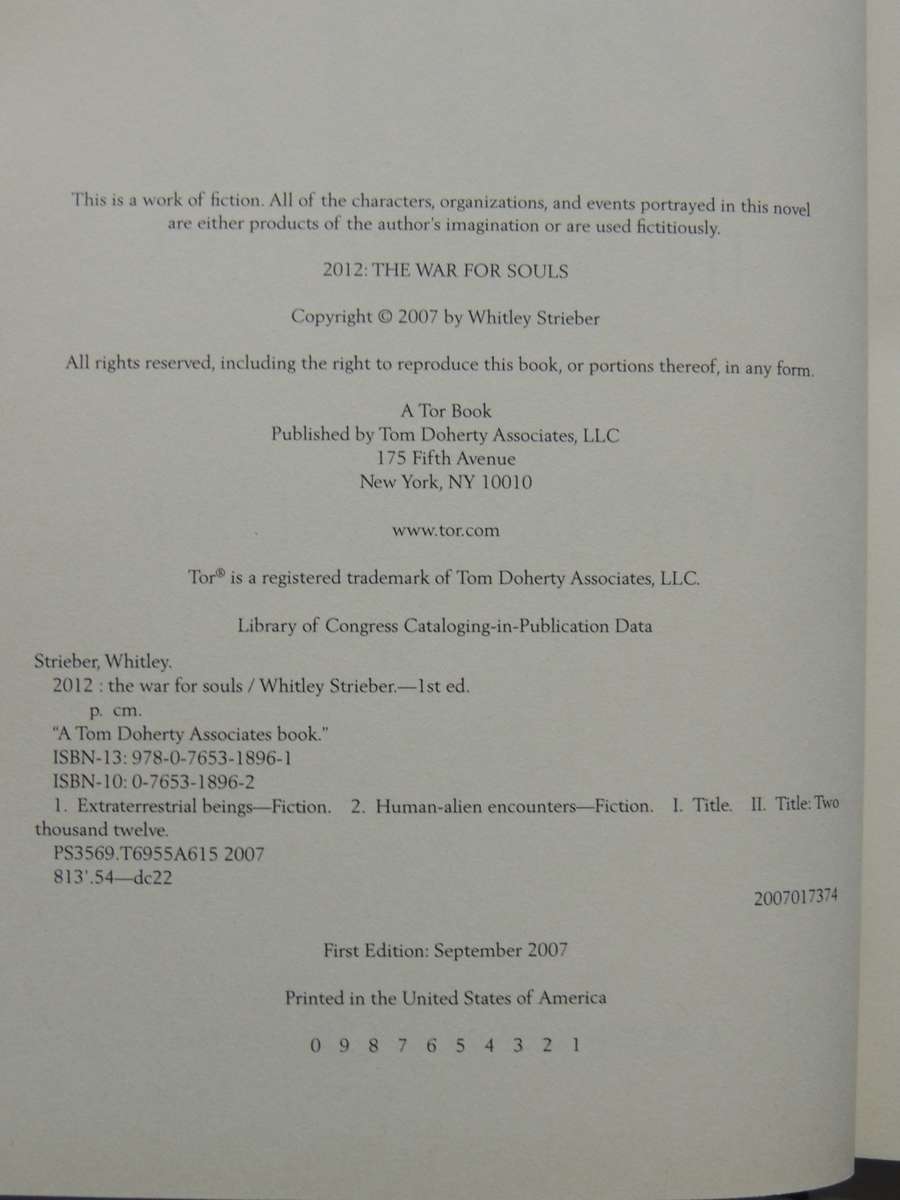 2012 The War For Souls - Whitley Strieber