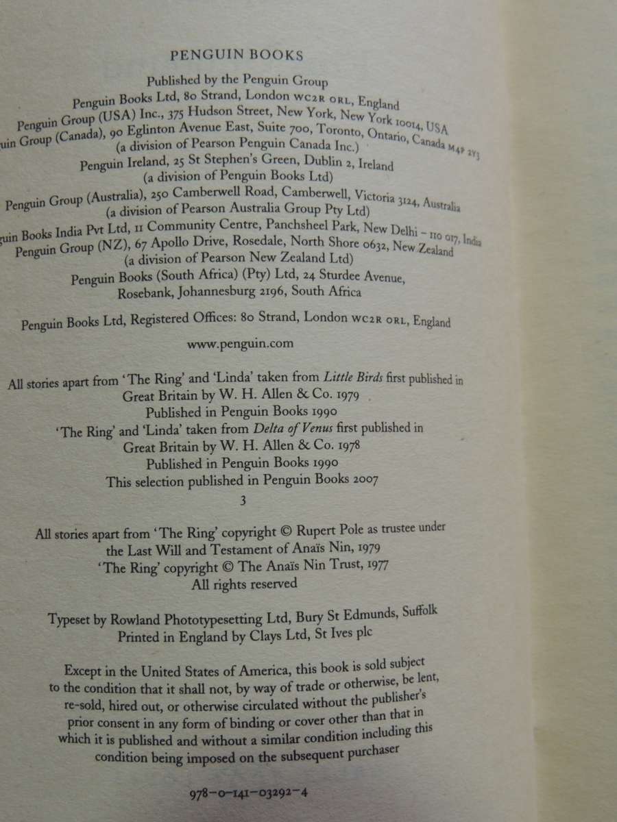 Great Loves - Eros Unbound  - Anais Nin