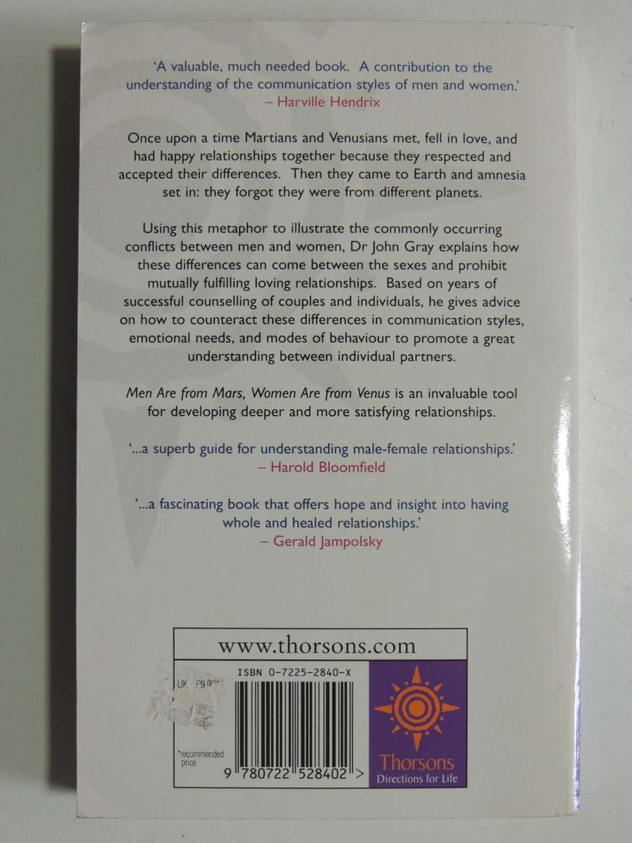 Men Are From Mars, Women Are From Venus,Practical Guide For Improving Communication & ...- John Gray
