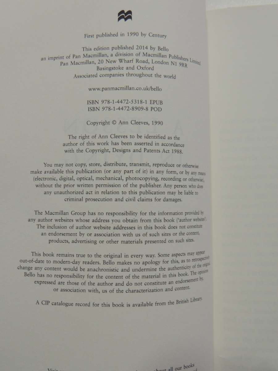 A Lesson In Dying - Ann Cleeves