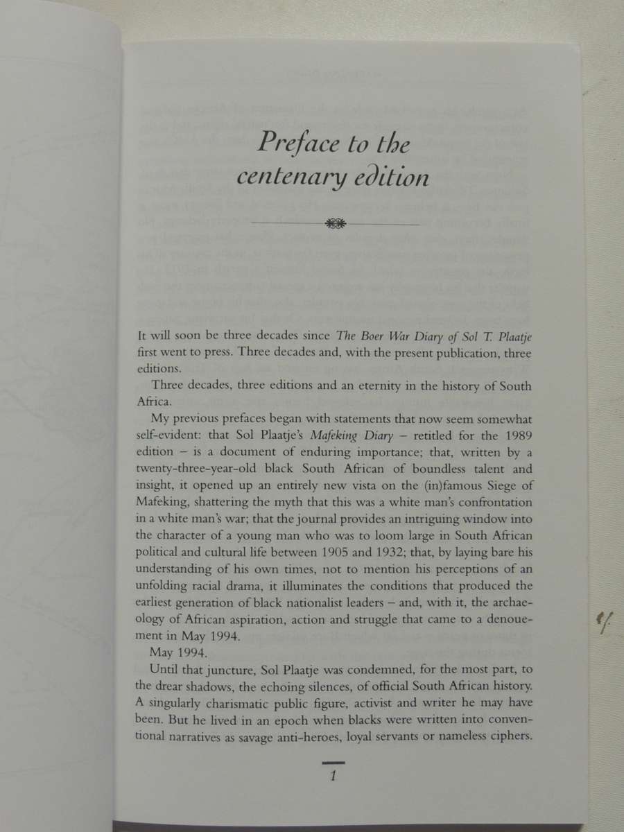 The Mafeking Diary Of Sol T. Plaatje   - Sol T. Plaatje