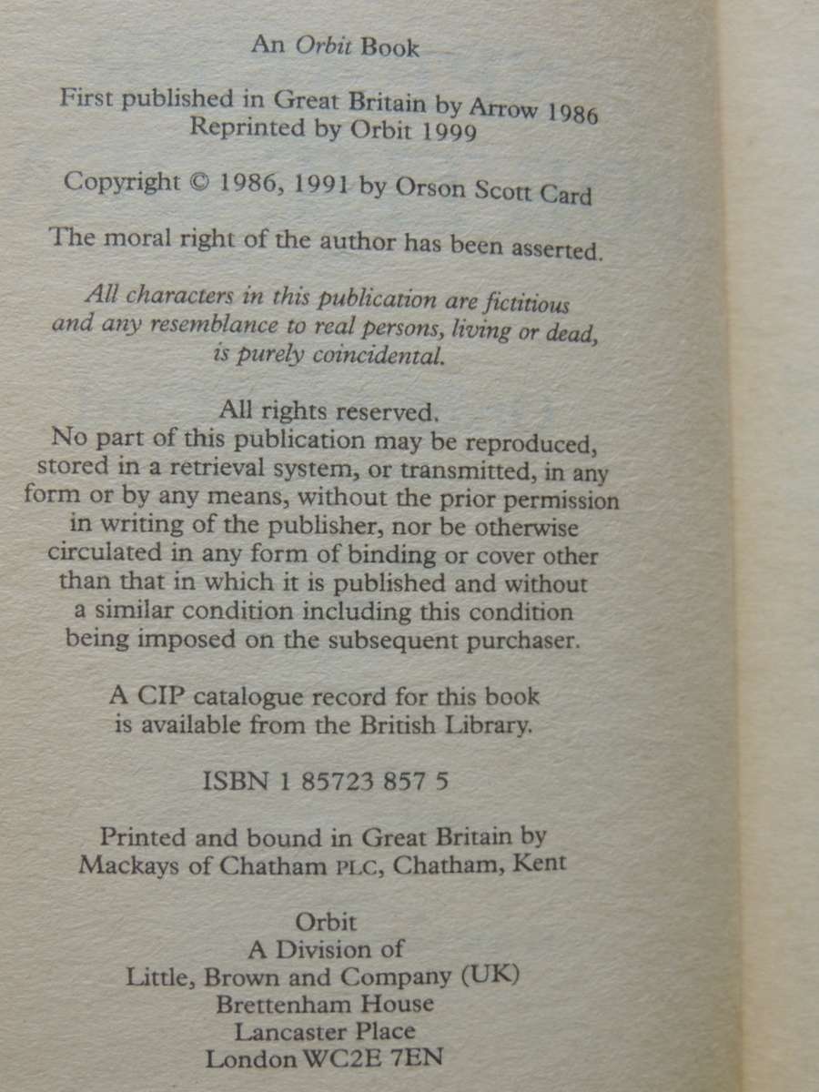 Speaker For The Dead - Ender Saga Vol 2 - Orson Scott Card