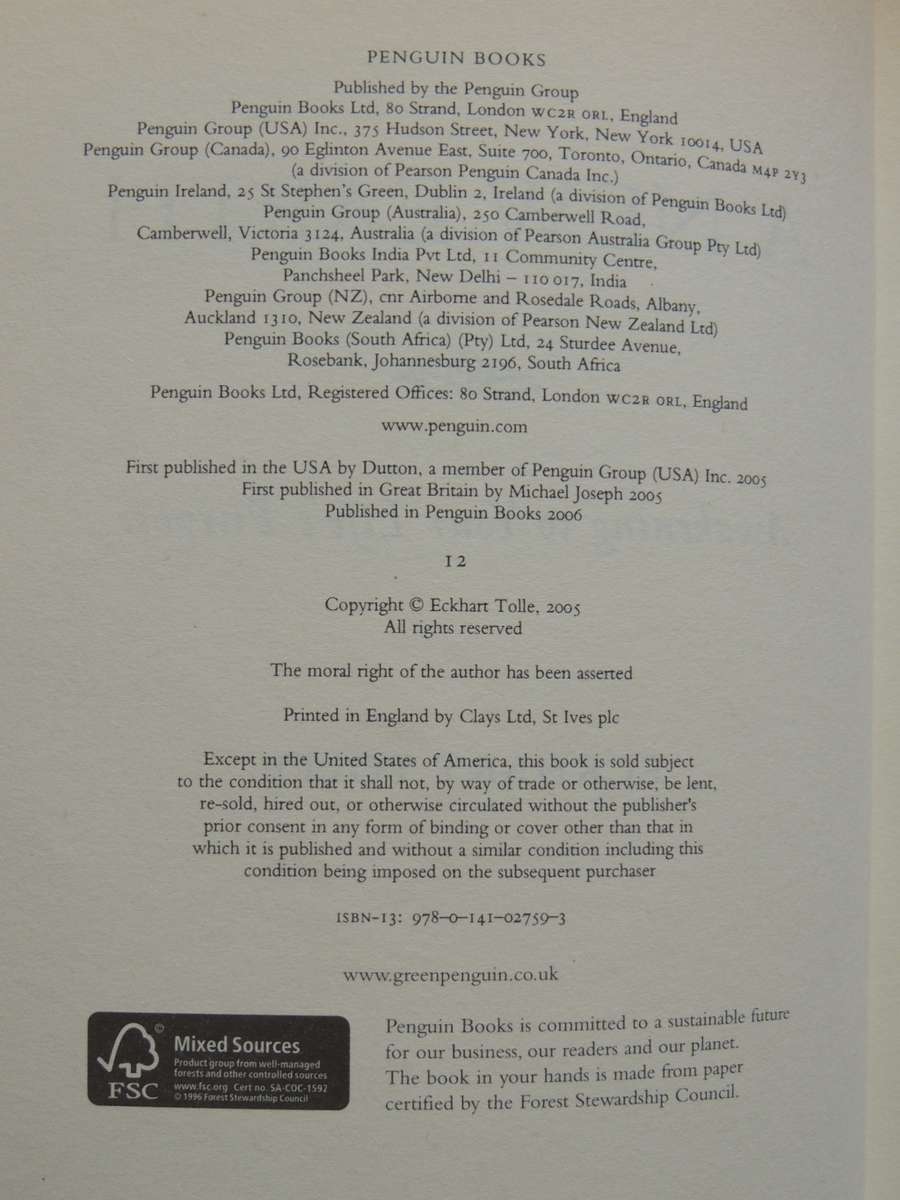 A New Earth - Awakening To Your Life`s Purpose - Eckhart Tolle