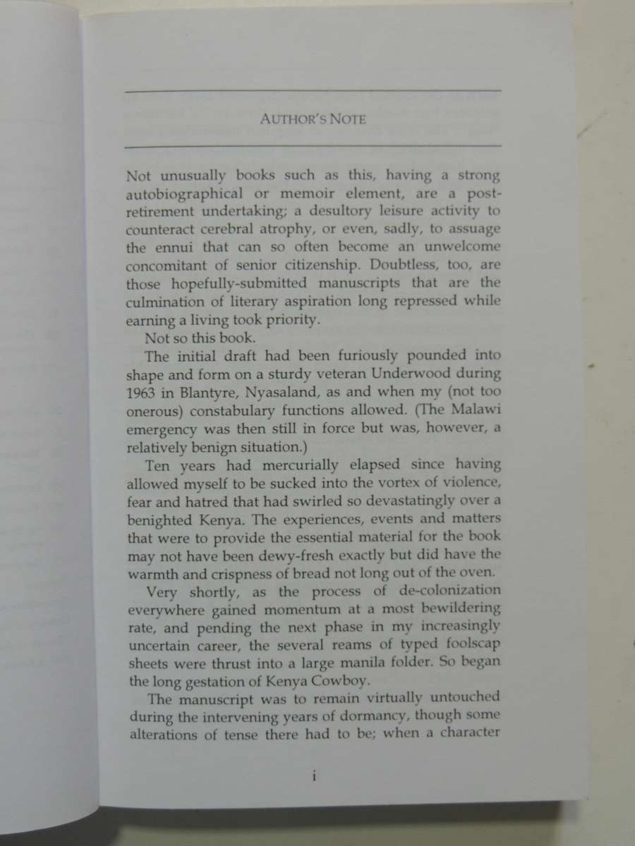 Kenya Cowboy, Police Officer`s Account of The Mau Mau Emergency - Peter Hewitt