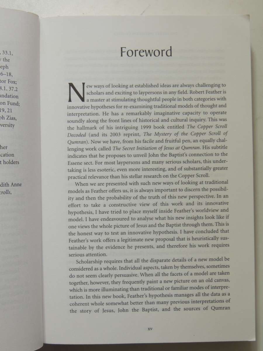 The Secret Initiation Of Jesus At Qumran - The Essene Mysteries Of John Baptist - Robert Feather