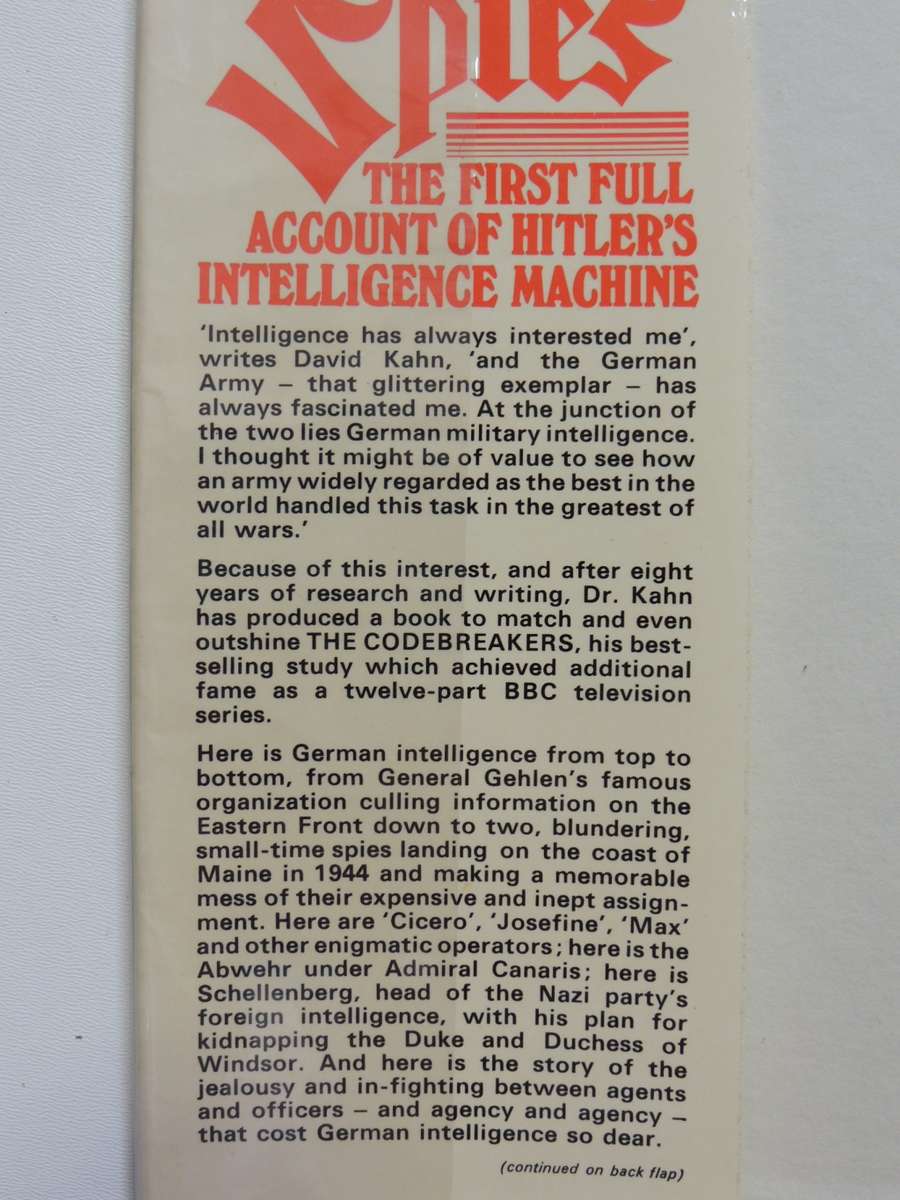 Hitler`s Spies - Germany Military Intelligence In World War II - David Kahn