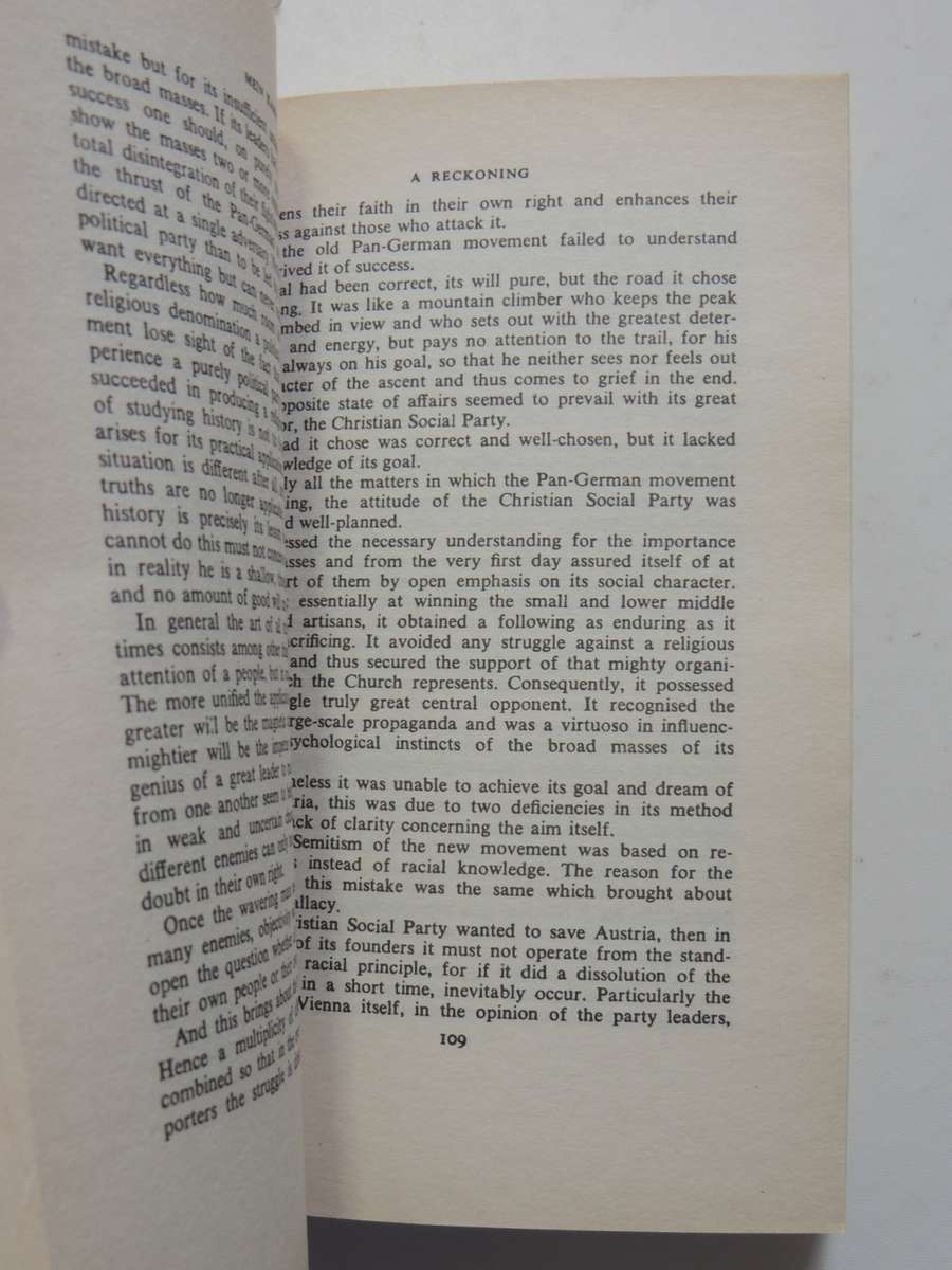 Mein Kampf - Adolf Hitler       Translated by Ralph Manheim