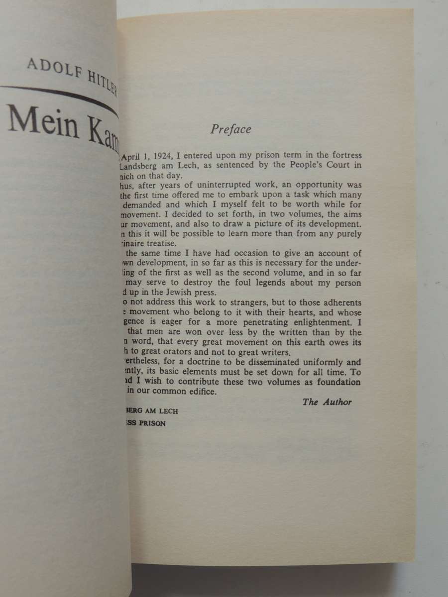 Mein Kampf - Adolf Hitler       Translated by Ralph Manheim
