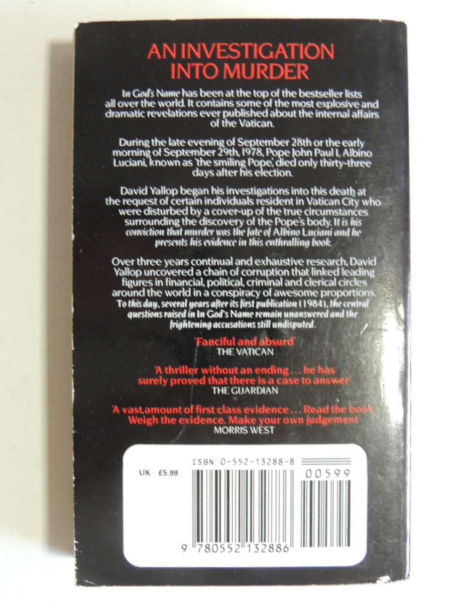 In God`s Name - An Investigation Into The Murder Of Pope John Paul I - David Yallop