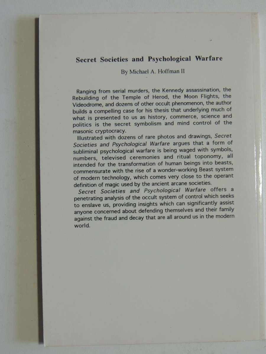 Secret Societies And Psychological Warfare- Michael A. Hoffman II