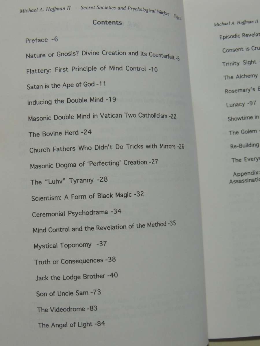 Secret Societies And Psychological Warfare- Michael A. Hoffman II