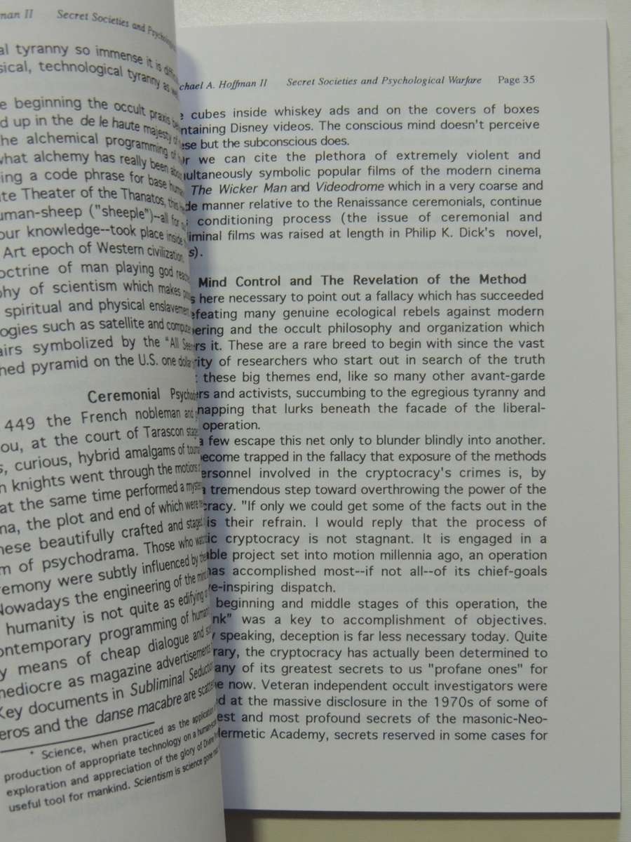 Secret Societies And Psychological Warfare- Michael A. Hoffman II