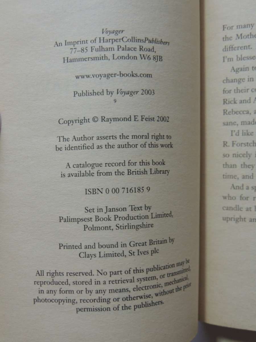 Talon Of The Silver Hawk - Conclave Of Shadows Book 1 - Raymond E. Feist