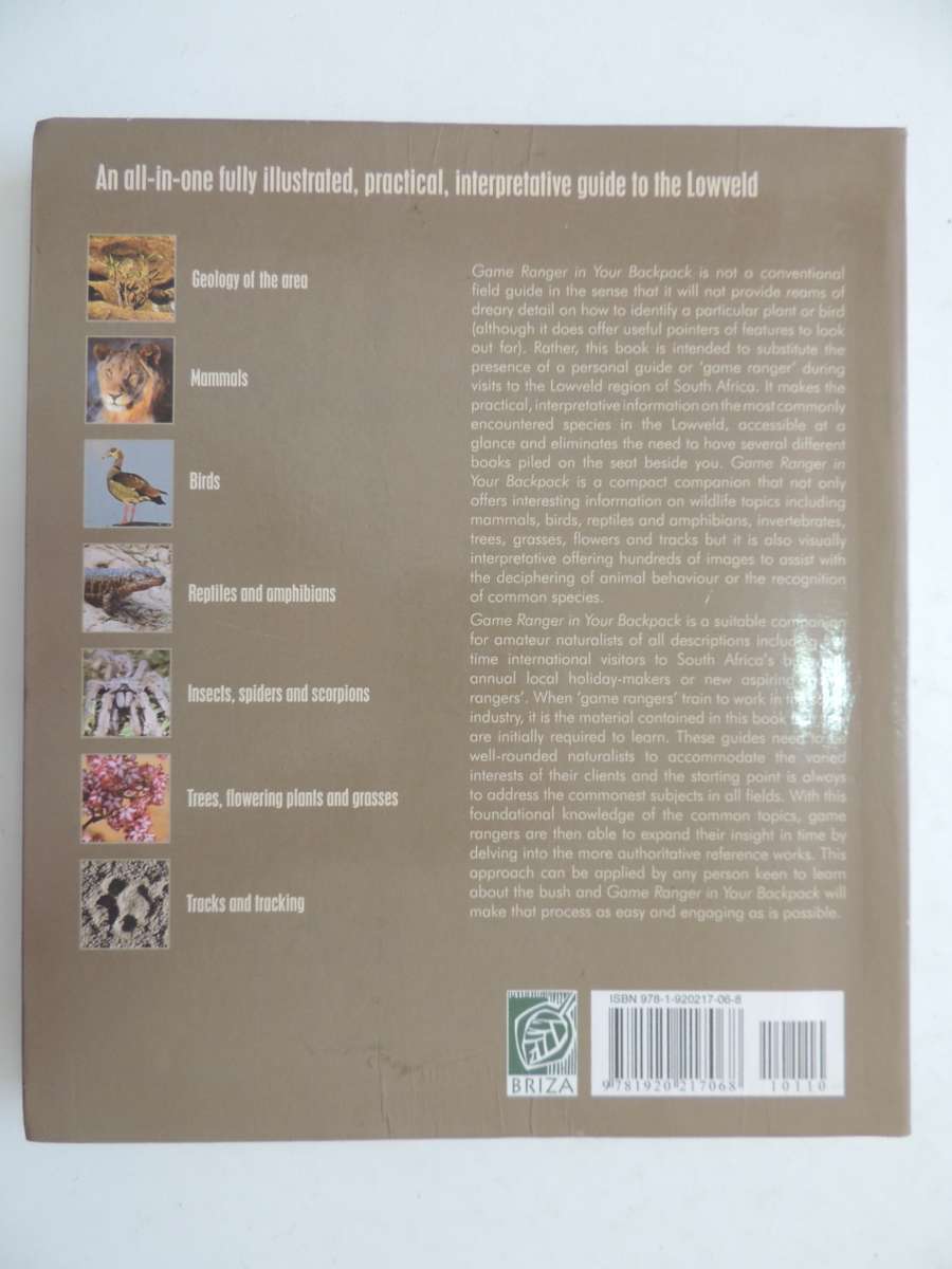 Game Ranger In Your Backpack, All-In-One Interpretative Guide To Lowveld -Megan Emmett, Sean Pattric